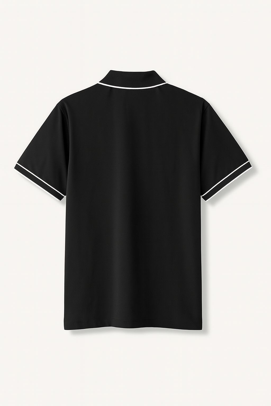 Black Jacquard Flacket and collar Polo with stylish