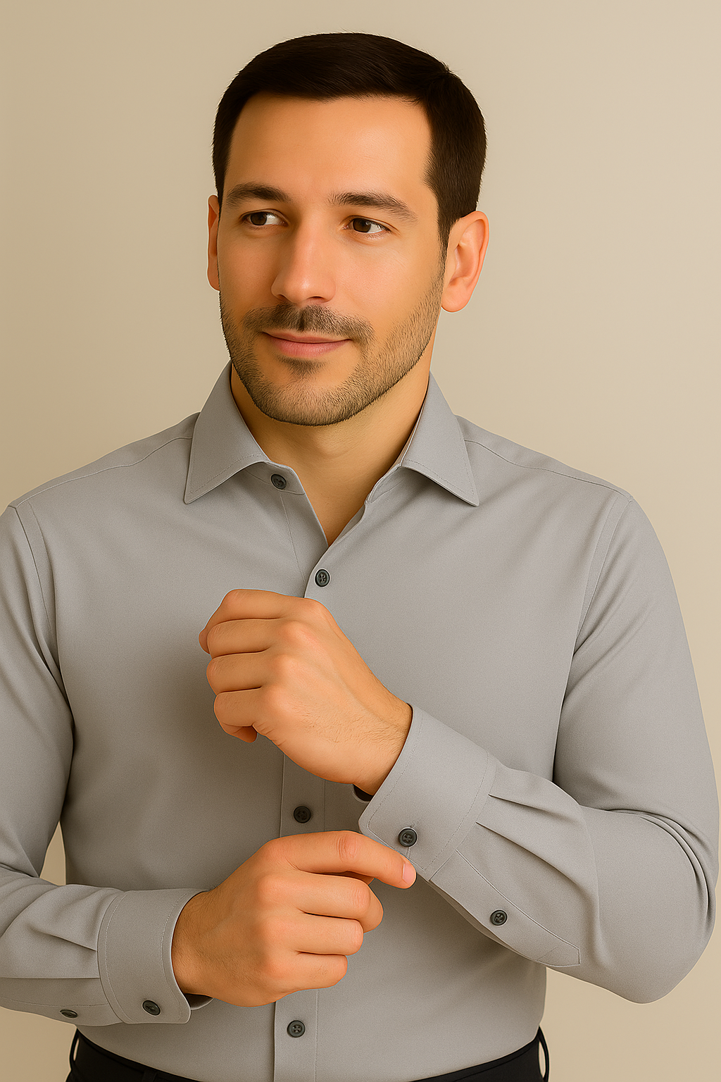 Formal Grey cotton Shirt
